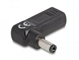 Delock Adapter Für Notebook Ladecable Usb Type-C Buchse Zu 5,5 X 2,1 Mm Stecker 90° Gewinkelt