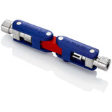 Knipex "Doublejoint" Llave Para Armarios De Control, Llave De Tubo (Azul/Rojo, Longitud Total Del Brazo 97 Mm)