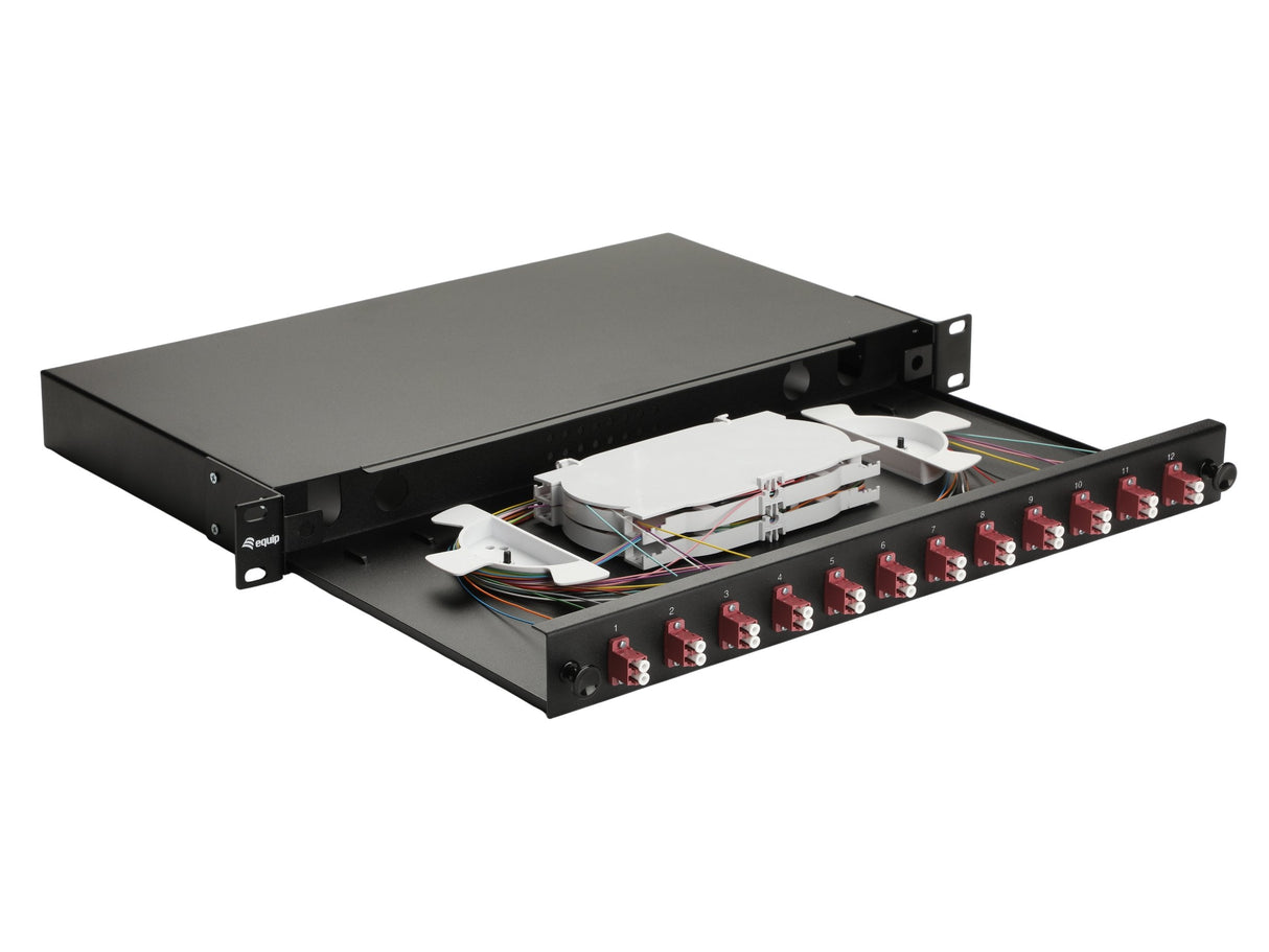 Equip Lwl-Spleisskamen 12-Port Lc-Duplex Om4 1u Komplett Sw