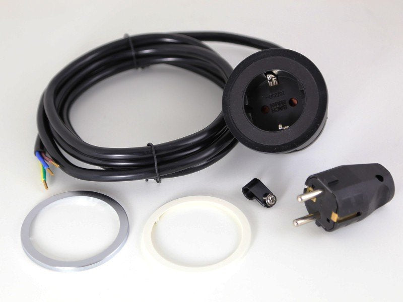 Bachmann Pix Con  De Contacto De Protección, Plástico, Negro, Cable De 2,0 M