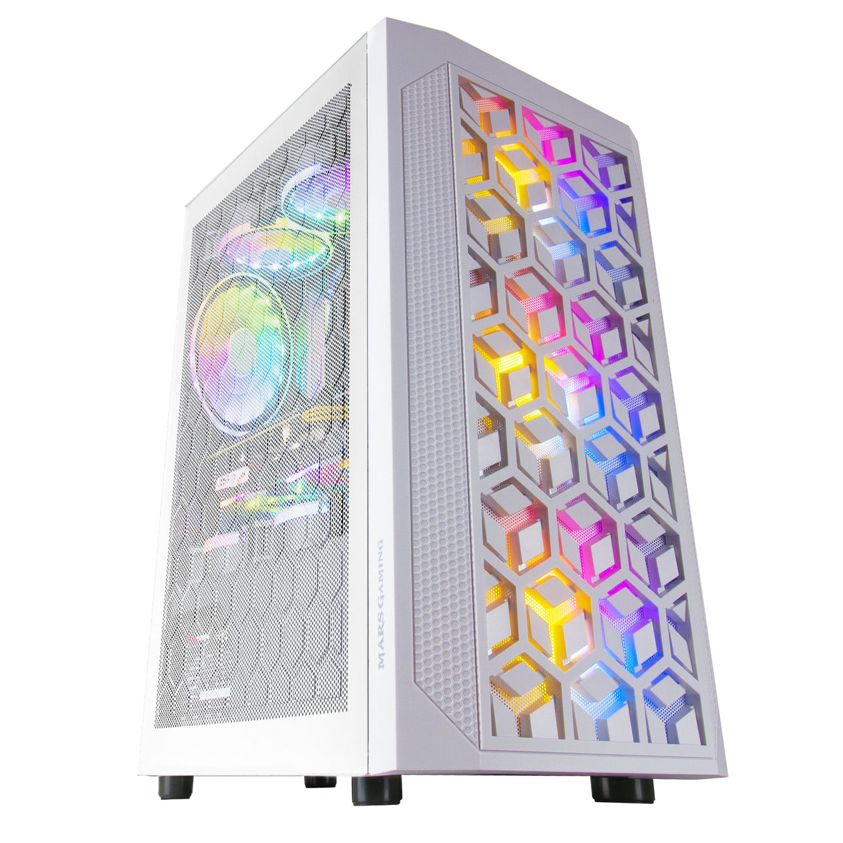 Caja Pc Marsgaming Microatx Mcmesh White