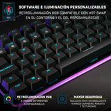 Teclado Español  Gaming Newskill  Gungnyr Ns-Kb-Gungnyr-Gat-Red