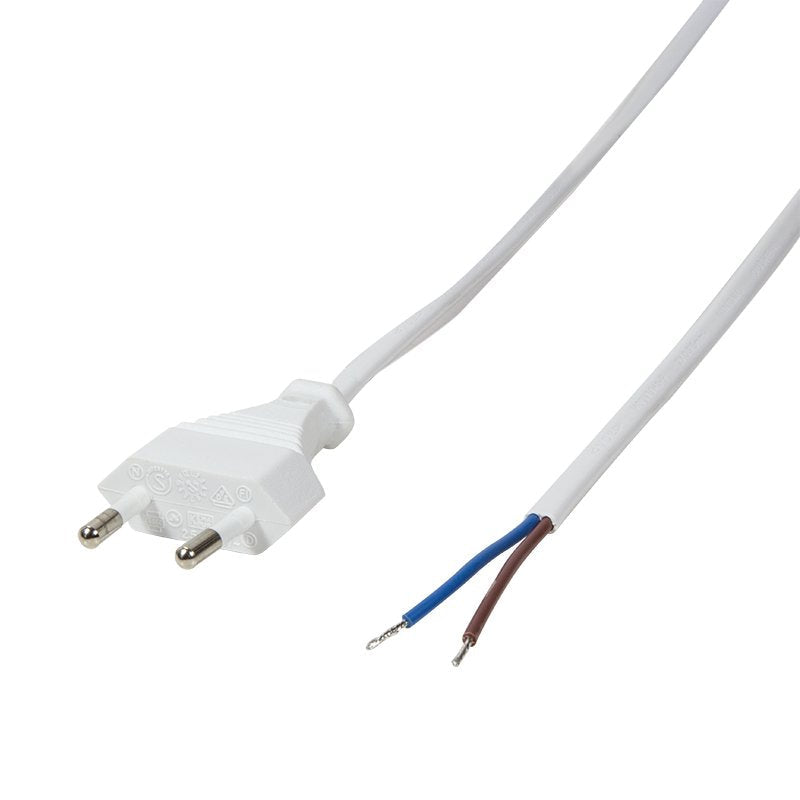 Power Cable, Cee 7 16 To Open End, Blanco, 1.5 M