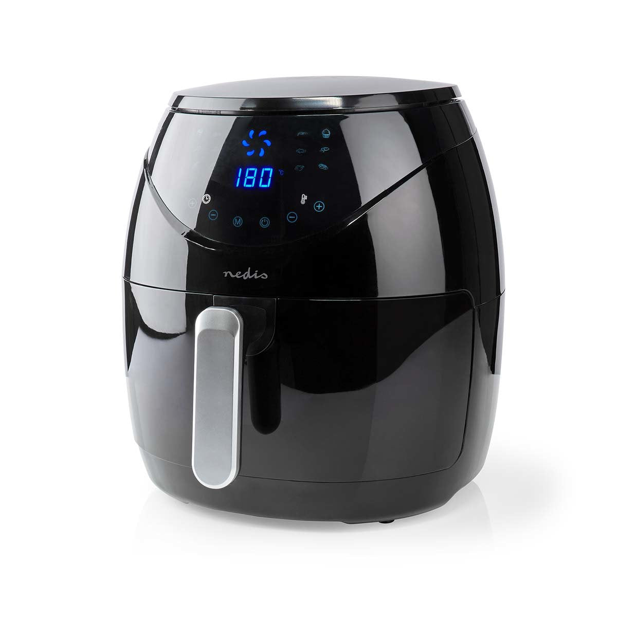 Nedis Freidora De Aire Caliente  4.6 L  Minutero: 60 Min  Digital  Negro