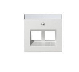 Gira - System 55 - Abdeckung Für Modular Jack 30° 2-Fach *Reinweiss Seidenmatt*