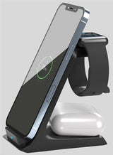 Soporte Carga Inalambrica 15w Con Tecnologia Qi 3 Dispositivos A La Vez Bulk