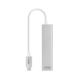 Nanocable Conversor Usb-C A Ethernet Gigabit + 3xusb 3.0 - Aluminio - 15 Cm - Plata