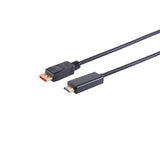 Displayport (St) > Hdmi (St) 1m 4k 60hz Chapado En Oro Negro