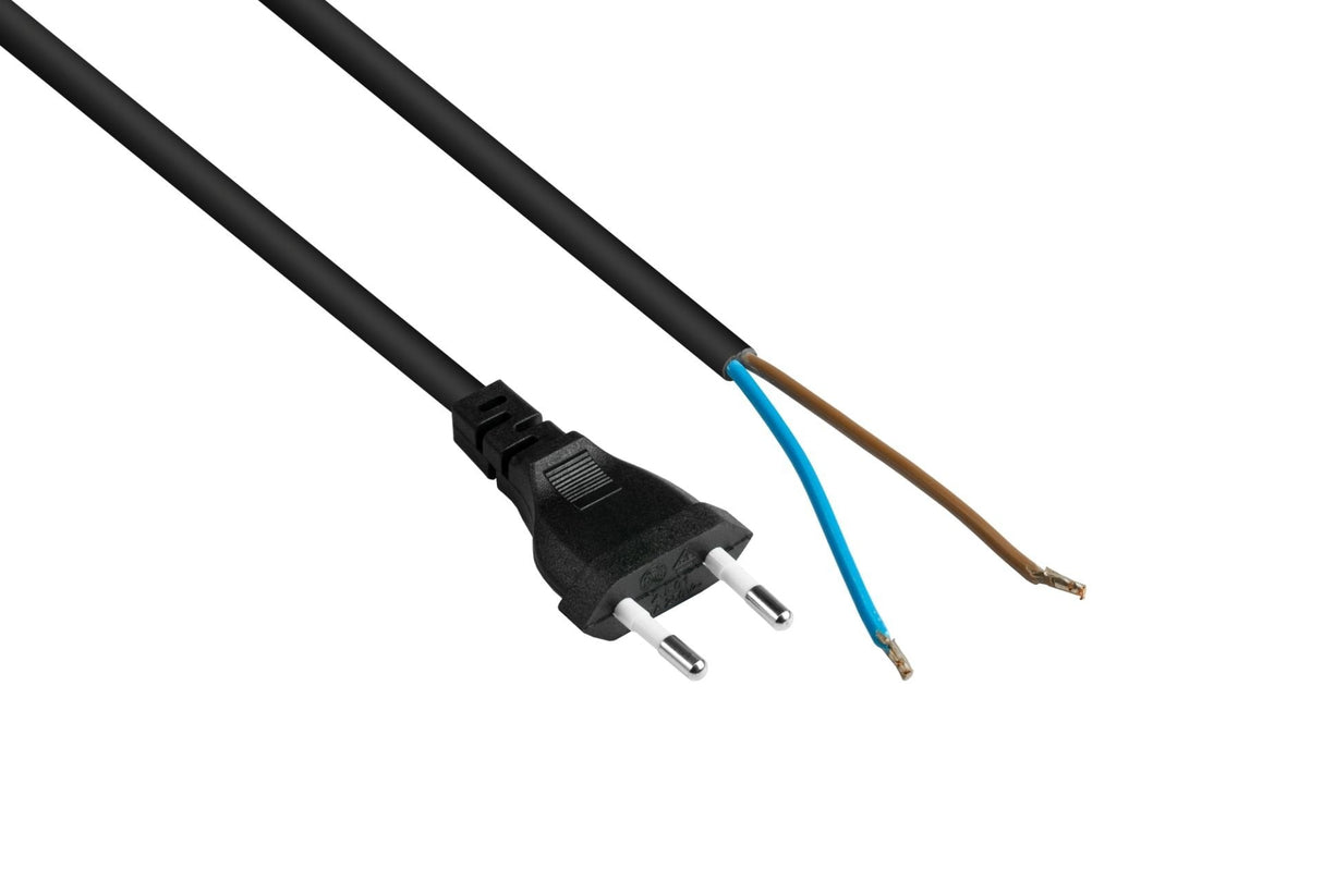 Kabelmeister Euro-Cable De Alimentación An Open End Negro 3 M