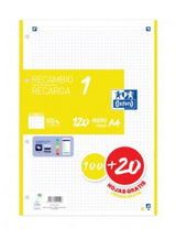 Oxford Recambio 100h + 20h Gratis 4 Taladros A4 90gr 5x5 1 Banda Lima