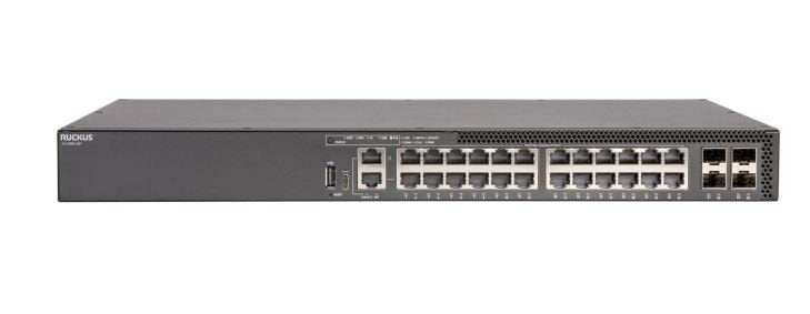 Commscope Ruckus Icx8200-24p Switch, 24x10/100/1000 Mbps Poe+ Ports, 4x25 Gbe Sfp28 Macking/Uplink-Ports, 370w Poe