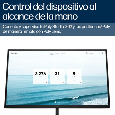 EAN 0198122558865 - HP Poly Studio G62 Video Conferencing System With Mounting Plate Kit sistema de video conferencia 10 pers imagen 8