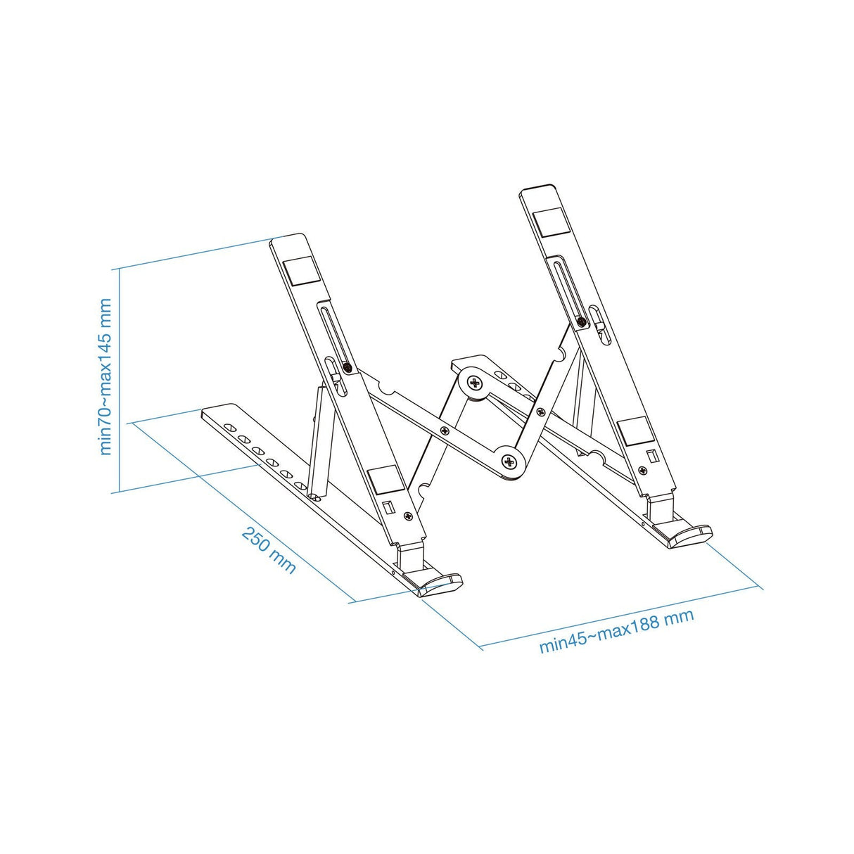 EAN 8433281010055 - TooQ TQLRS0033-AL soporte para ordenador portátil Soporte para ordenador portátil y tableta Plata 38,1 cm imagen 6