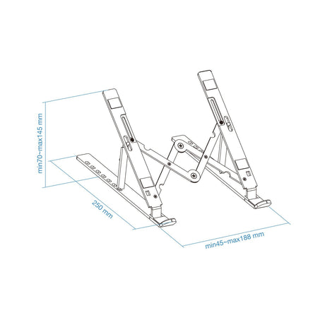 EAN 8433281010055 - TooQ TQLRS0033-AL soporte para ordenador portátil Soporte para ordenador portátil y tableta Plata 38,1 cm imagen 6