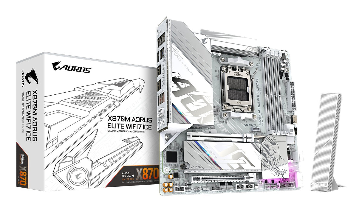 Placa Base Gigabyte X870m Aorus Elite Wifi7 Ice X870,Am5,Atx,Dd X870m A Elite Wf7 Ice  X870m A Elite Wf7 Ice