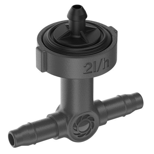 Gardena Micro-Drip-System Gotero En Línea 2 L/H, Presión Compensada (Gris Oscuro, 10 Piezas, 13312-20