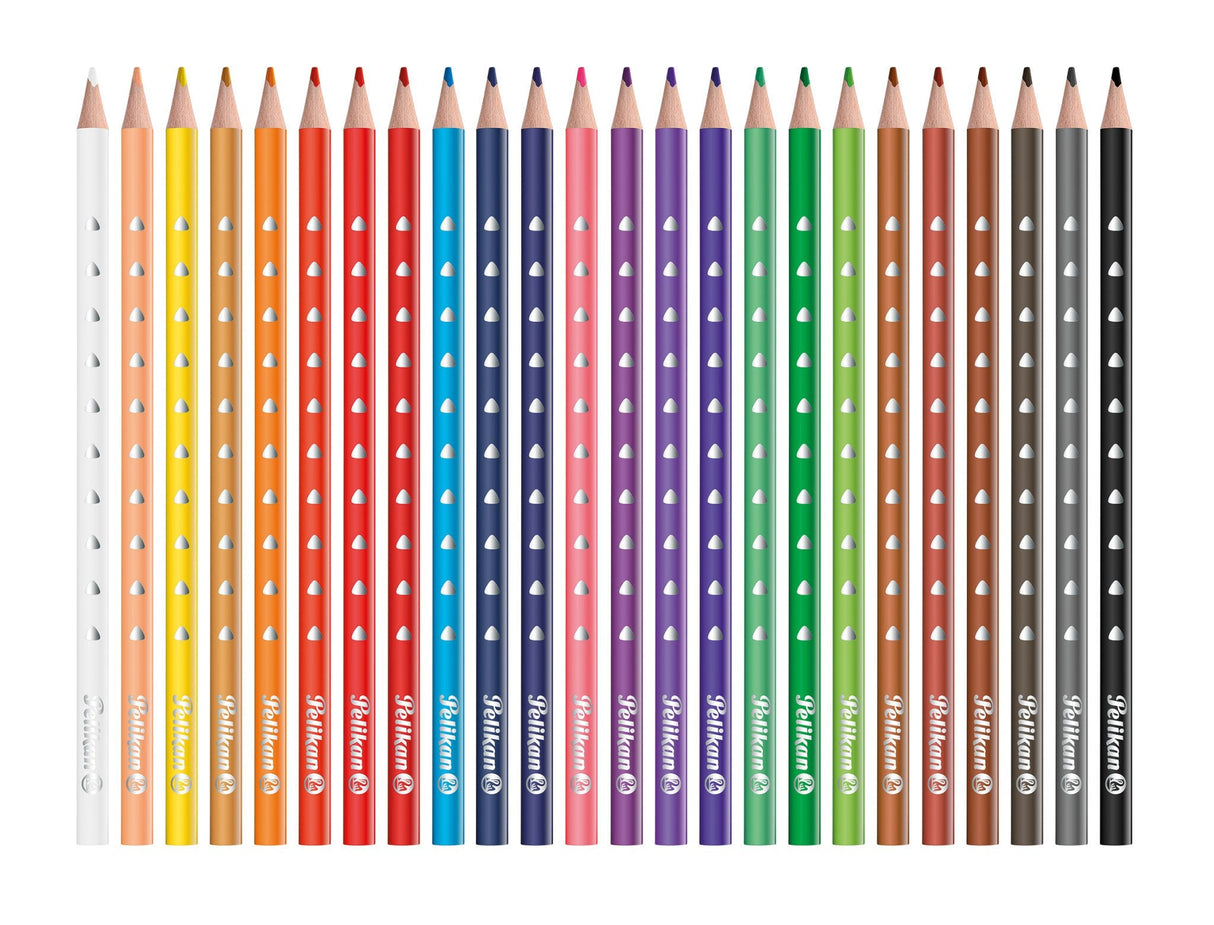 Pelikan 700665 Lápiz De Color Negro, Azul, Marrón, Verde, Gris, Azul Claro, Verde Claro, Multicolor, Naranja, Melocotón, Rosa, Púrpura, Rojo, Violeta, Blanco, Amarillo 24 Pieza(S)