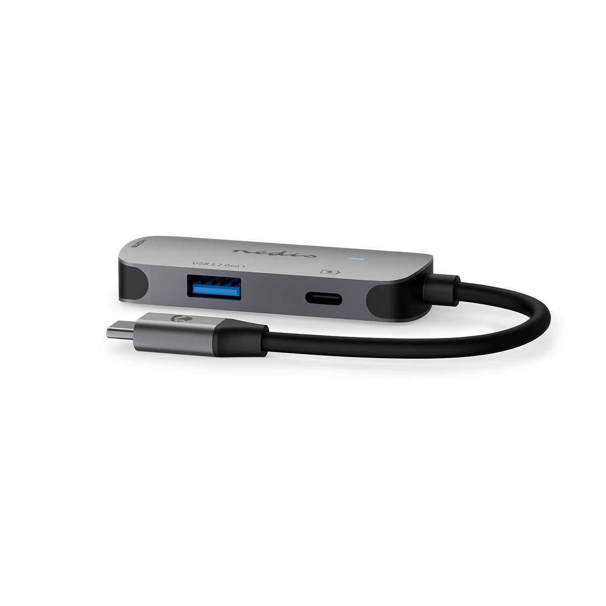 Nedis Ccgb64230gy01 Hub De Interfaz Usb 3.2 Gen 1 [3.1 Gen 1] Type-C 5000 Mbit/S Gris