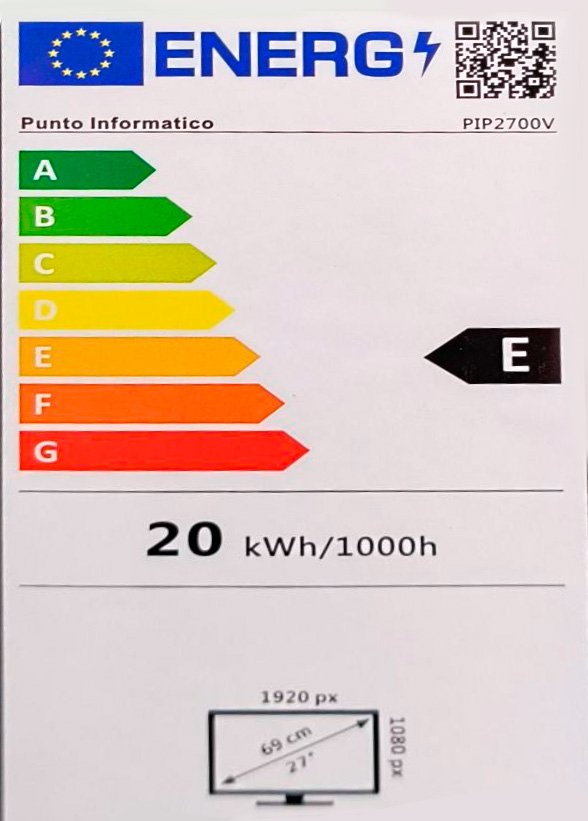 EAN 8435207807190 - PUNTO INFORMÁTICO PiP2700V pantalla para PC 68,6 cm (27") 1920 x 1080 Pixeles Full HD LED Negro imagen 10