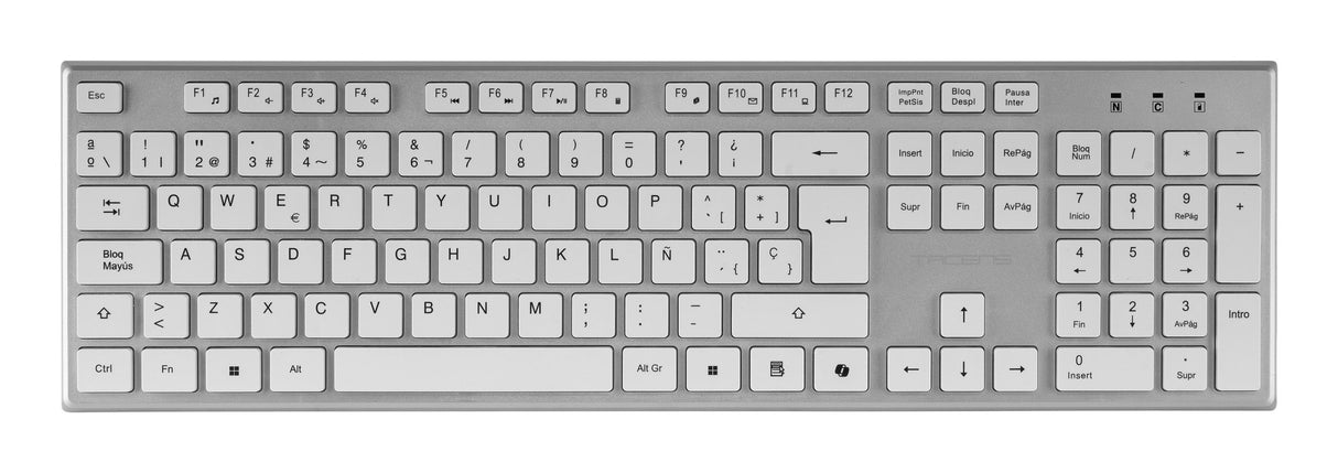 EAN 8435693112143 - Tacens 6ZENITHWES teclado Ratón incluido Hogar / Oficina RF inalámbrico QWERTY Español Plata, Blanco imagen 7