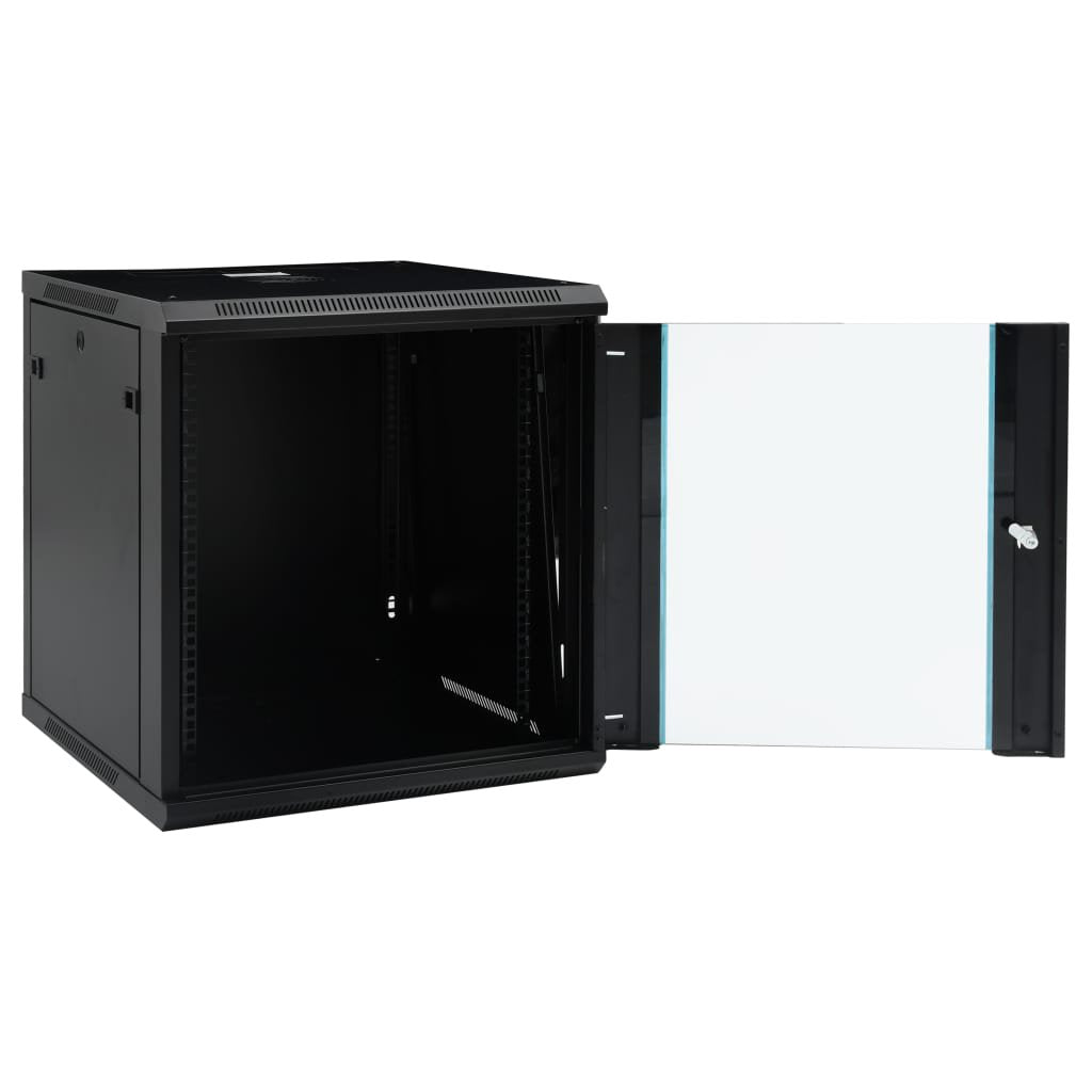 Armario Rack Mural 19" Phasak 15u   600x600 Negro + Ventilacion/Luz Azul