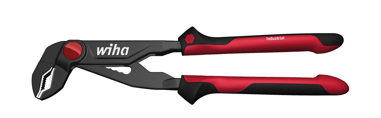 Wiha Alicates Para Tuberías / Bombas De Agua Industrial, Con Pulsador Negro/Rojo, Hasta 2,1/2", Sw 63 36041