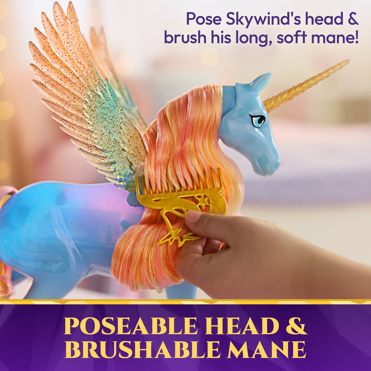 Spinmaster Unicorn Academy - Glow Magic Skywind (Interaktives Unicornio Con Luz Y Soun) 6076377