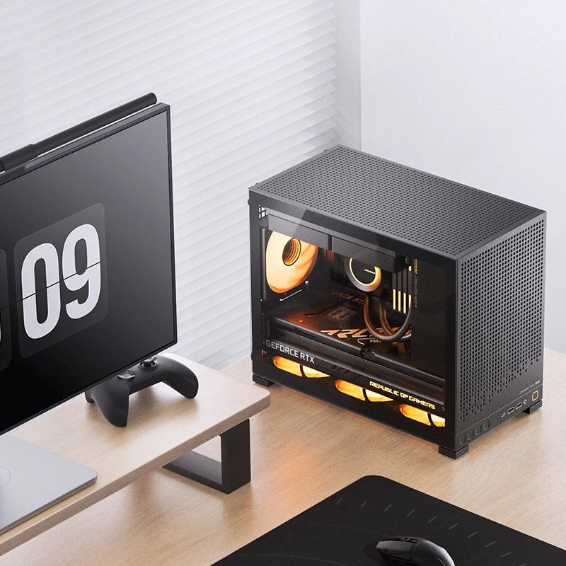 Jonsbo D32 Pro Negro Pc-Gehäuse, Mini-Gehäuse, Matx, Tempered Glass - Schwarz