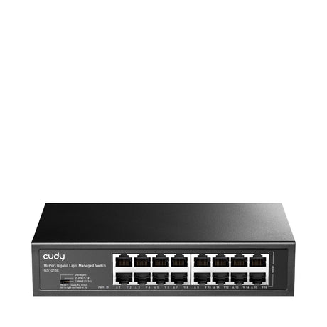 EAN 6971690794033 - Cudy 16-Port Gigabit Easy-Managed Switch, GS1016E 1.0 Gestionado L2 Gigabit Ethernet (10/100/1000) Negro imagen 1