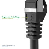 Cable De Red Inline S/Ftp Pimf Cat.6 250mhz Pvc Cobre Negro 0.5m