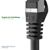 Cable De Red Inline Slim Redondo U/Ftp Cat.6a Negro 0.25m