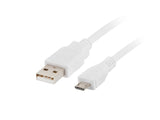 Lanberg Cable Ca-Usbm-10cc-0018-W Usb Macho A Micro Usb Macho,Blanco,1.8 Metros