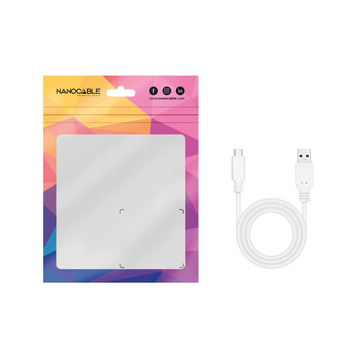 EAN 8433281014145 - Nanocable 10.01.4000-W cable USB USB 3.2 Gen 2 (3.1 Gen 2) 0,5 m USB C USB A imagen 5