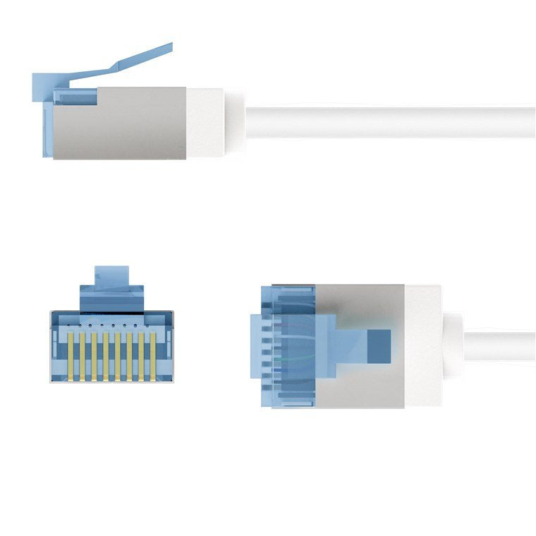 Cable Cat 6a, U/Ftp,  0.15 M, Blanco, Lszh-Tpe  Slim Delgado Goobay