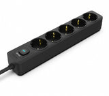 Regleta Inca Ipw-44sy  Negro 5 Salidas Ac 230 V 1,5 M