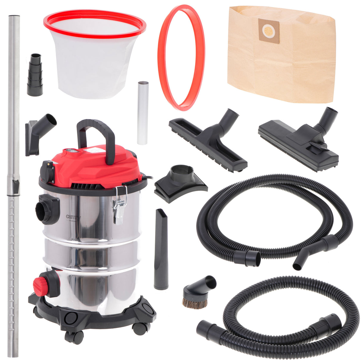 EAN 5902934839907 - Camry Premium CR 7045 extractor de polvo Negro, Rojo, Acero inoxidable 25 L 3400 W imagen 9
