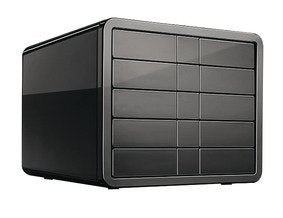 Han Schubladenbox I-Box, Din A4 C4, 5 Schubladen Negro