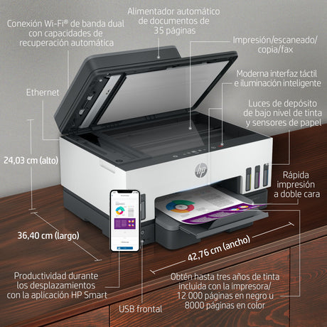 EAN 5715328197367 - HP Smart Tank 7605 All-in-One Printer Inyección de tinta térmica A4 4800 x 1200 DPI 15 ppm Wifi imagen 5