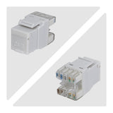 Startech.Com Cat6 Keystone Jack Módulo, Pack De 24 Rj45 Ethernet Keystone Conector Hembra, Utp Cat6 Wandbuchse, 180 Grad 110 Punch Down Conector Hembra, Blanco, Plano, Blanco, Rj-45, Conector Hembra, Conector Hembra, 10gbase-T