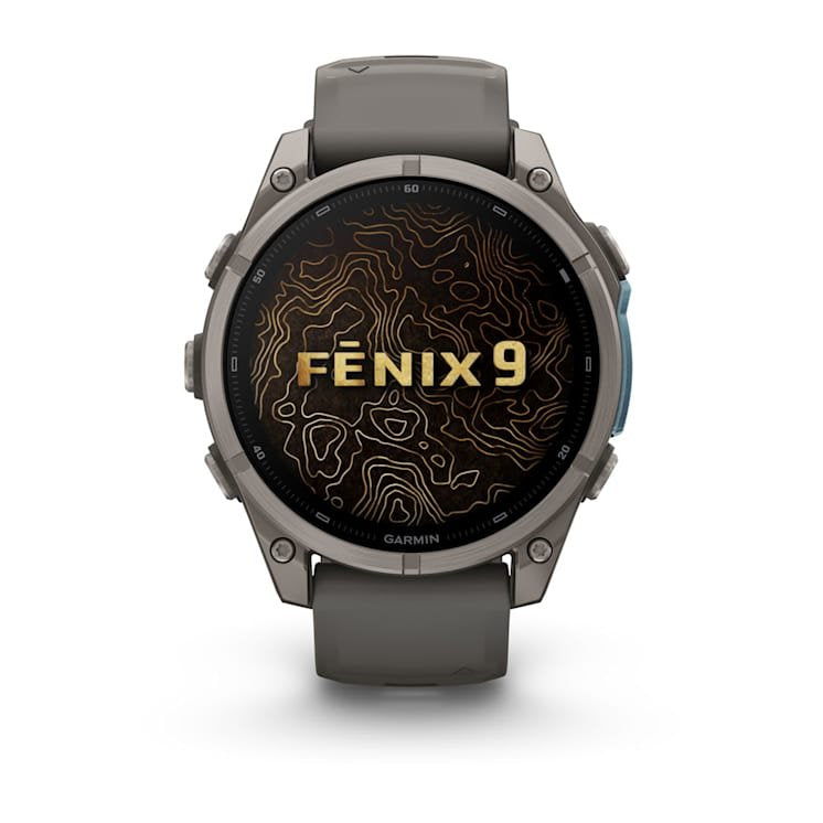 Garmin Fenix 9 Titanio Con Correa De Silicona En Gris Smartwatch 47mm