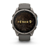 Garmin Fenix 9 Titanio Con Correa De Silicona En Gris Smartwatch 47mm