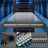 Extralink Cat6a Stp Patch Panel 24 Port - Cable - Cat 6a