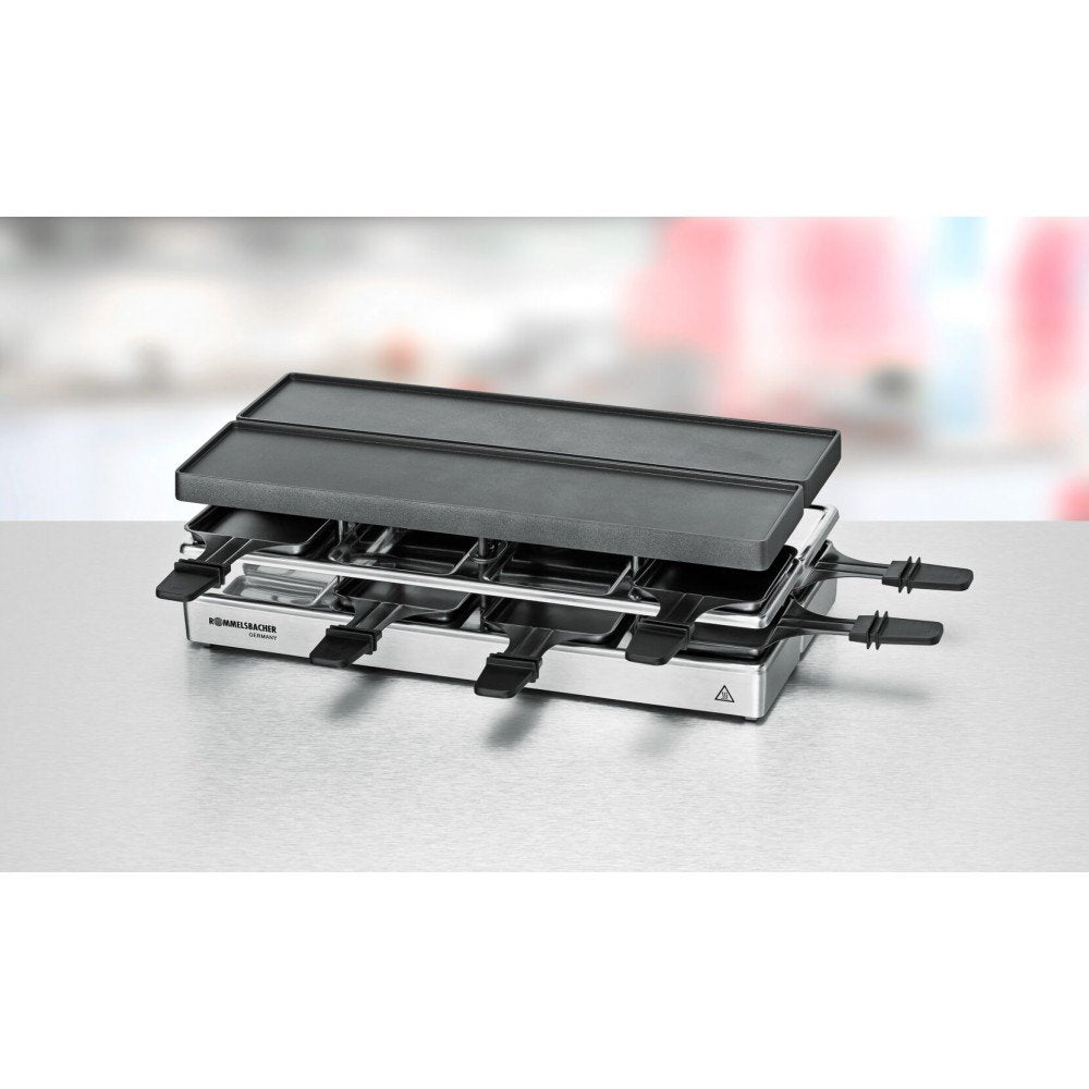 Raclette Rommelsbacher Fun Para 4+4 Rc 1600, Plateada Rc 1600