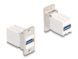 Delock Panel Mount Kupplung Usb 5 Gbps Typ-A Buchse Zu Usb Typ-A Buchse Konisch