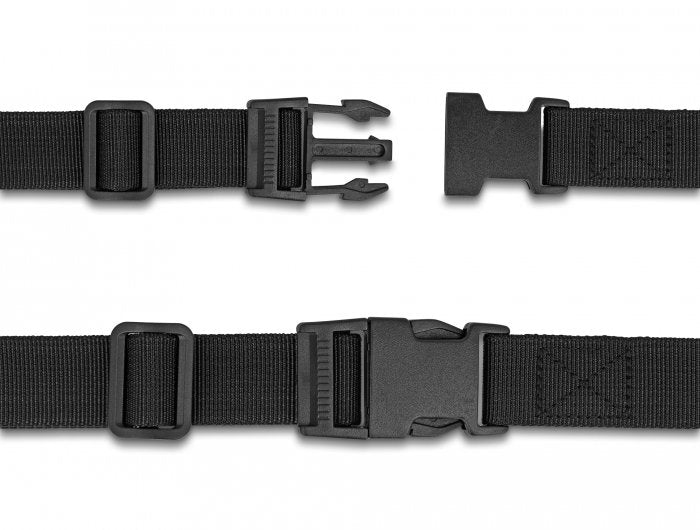 Delock 19109 Correa De Equipaje Ajustable De 1,5 M Negra 2 Piezas