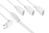 Kabelmeister Euro-Cable Alargador Con 3 Conectores Hembra, 0.25m