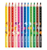 Pelikan Caja De 12 Lapices De Colores Jumbo Triangulares - Mina Antirotura - Certificacion Fsc