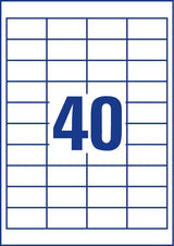 Avery Zweckform 3657 Etiqueta Autoadhesiva Rectángulo Permanente Blanco 4000 Pieza(S) 52,5 X 29,7mm, A4