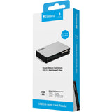 Lector De Tarjetas Externo Sandberg Usb 3.0 Sd Xd Ms Cf Mmc T-Flash Micro Sd M2 50 Cm Cable Usb 3.0 Incluido