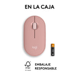 Ratón Logitech Pebble 2 M350s Wireless + Bluetooth Rosa 910-007014